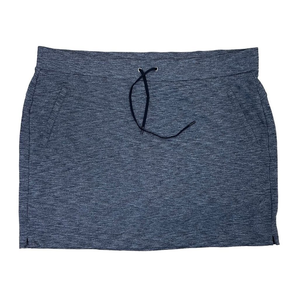 ATHLETA Pull-On Athletic Tennis Skort Skirt Pockets Heather Grey size XL Tall